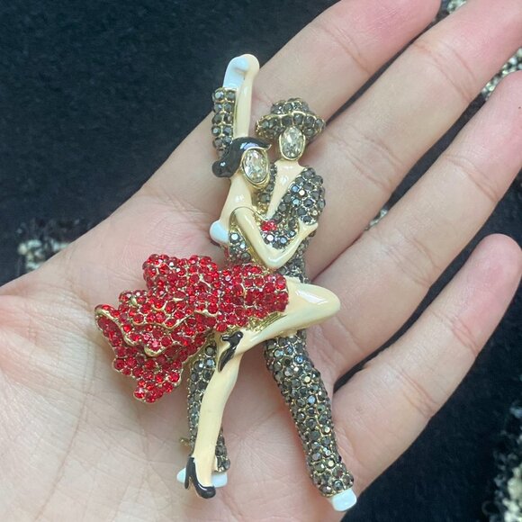 HEIDI DAUS FLAMINGO DANCE BROOCH - Picture 4 of 4